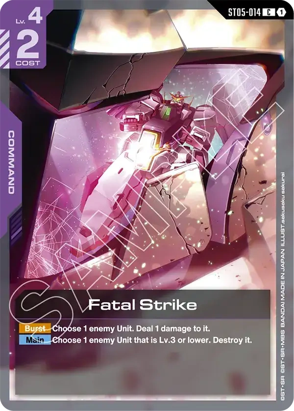 Fatal Strike | ST05-014-ALT2 | C Card | Gundam Card Game