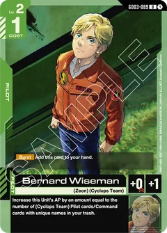 Bernard Wiseman | GD03-089 | U Card | Gundam Card Game