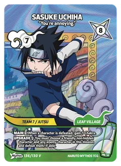 SASUKE UCHIHA Jutsuカード Secret 136/130 Sasuke Uchiha Heaven Curse Mark | 1-136/130 | Secret Card | Naruto