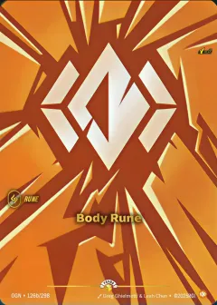 Body Rune R04a Body Rune | SFD-R04 | Common Card | Riftbound Card Game