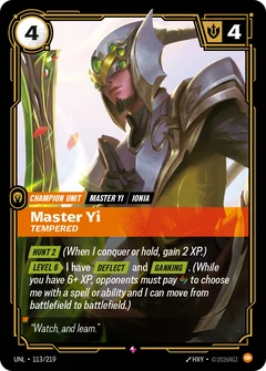 Unleashed XP Hold Yi | Riftbound Decklist